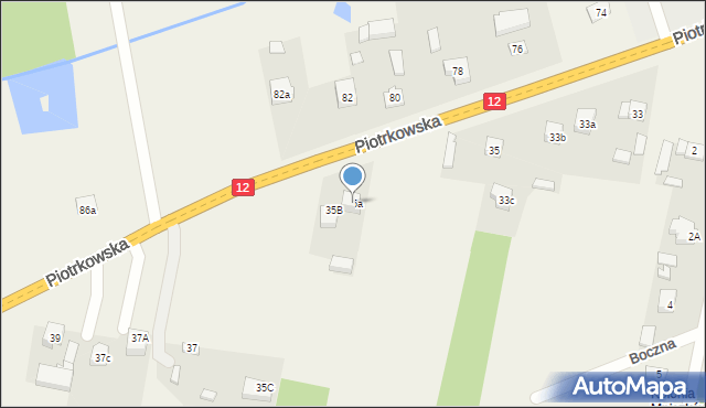 Mniszków, Piotrkowska, 35a, mapa Mniszków