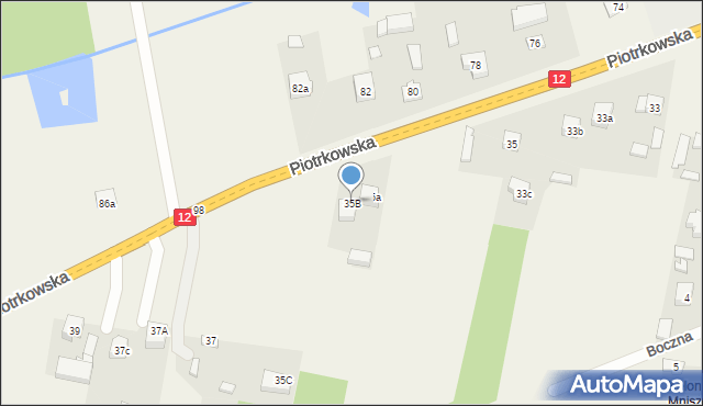 Mniszków, Piotrkowska, 35B, mapa Mniszków