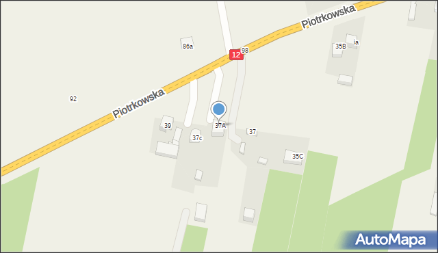 Mniszków, Piotrkowska, 37A, mapa Mniszków