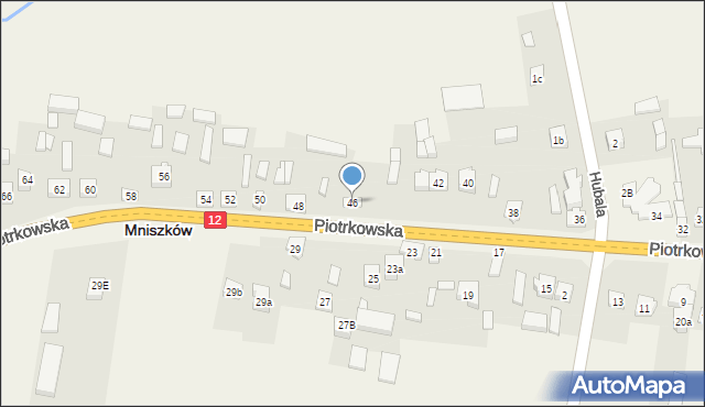 Mniszków, Piotrkowska, 46, mapa Mniszków