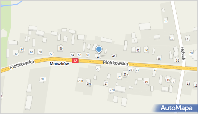 Mniszków, Piotrkowska, 48, mapa Mniszków