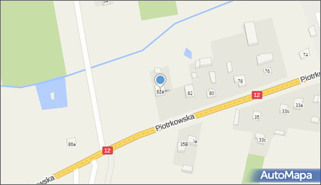 Mniszków, Piotrkowska, 82a, mapa Mniszków