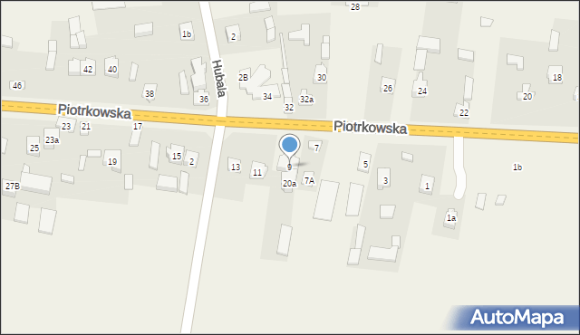 Mniszków, Piotrkowska, 9, mapa Mniszków