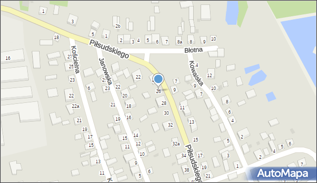 Modliborzyce, Piłsudskiego Józefa, marsz., 26, mapa Modliborzyce