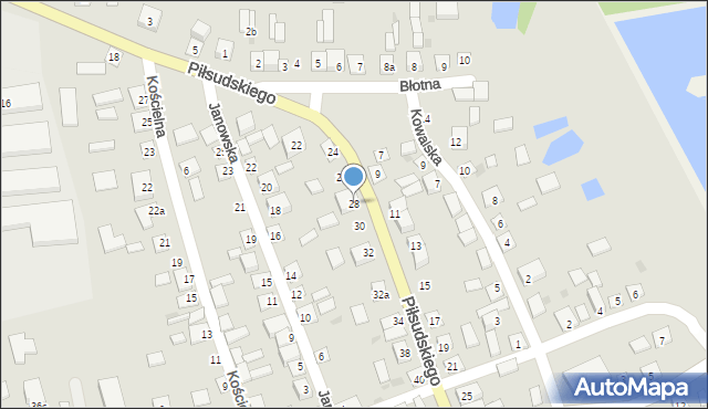 Modliborzyce, Piłsudskiego Józefa, marsz., 28, mapa Modliborzyce