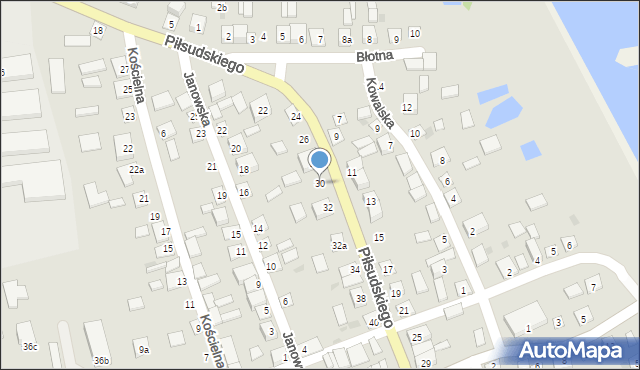 Modliborzyce, Piłsudskiego Józefa, marsz., 30, mapa Modliborzyce