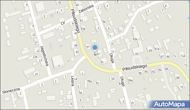 Modliborzyce, Piłsudskiego Józefa, marsz., 59, mapa Modliborzyce
