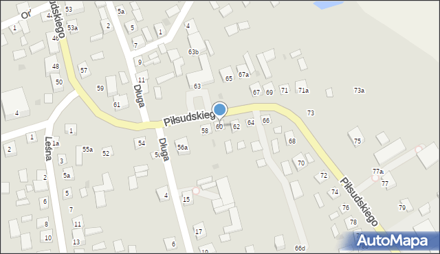 Modliborzyce, Piłsudskiego Józefa, marsz., 60, mapa Modliborzyce
