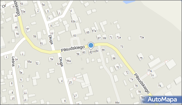 Modliborzyce, Piłsudskiego Józefa, marsz., 62, mapa Modliborzyce