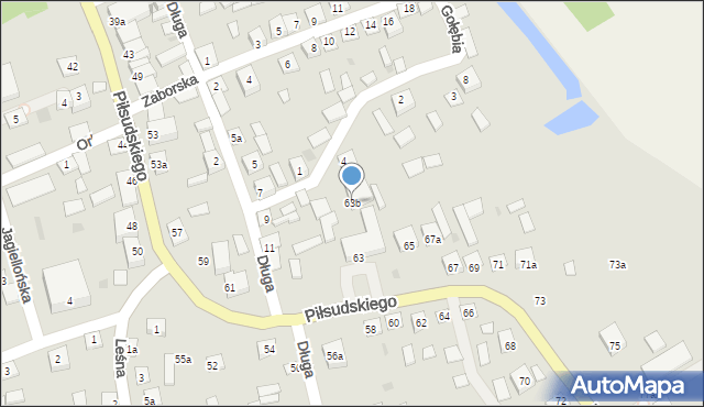 Modliborzyce, Piłsudskiego Józefa, marsz., 63b, mapa Modliborzyce