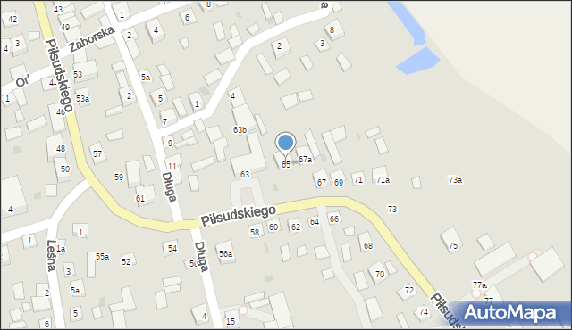 Modliborzyce, Piłsudskiego Józefa, marsz., 65, mapa Modliborzyce