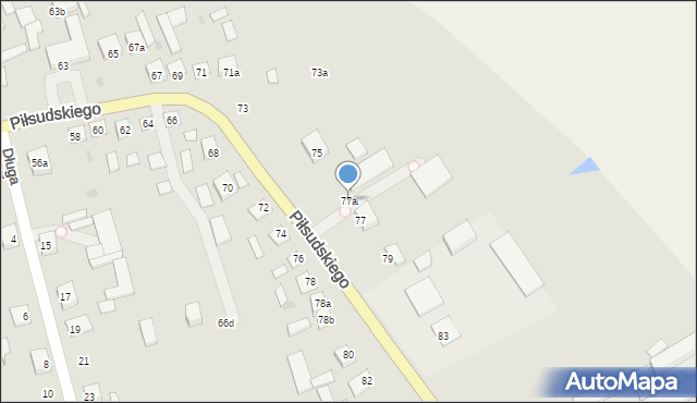 Modliborzyce, Piłsudskiego Józefa, marsz., 77a, mapa Modliborzyce