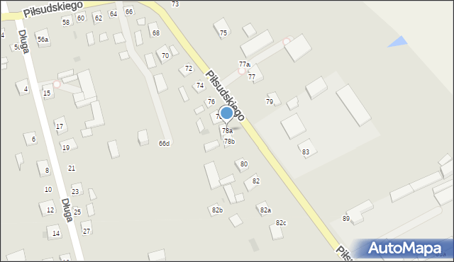 Modliborzyce, Piłsudskiego Józefa, marsz., 78a, mapa Modliborzyce