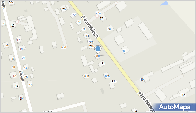 Modliborzyce, Piłsudskiego Józefa, marsz., 80, mapa Modliborzyce