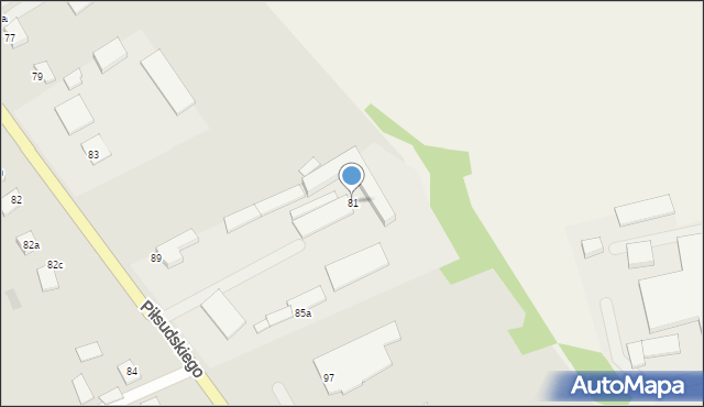 Modliborzyce, Piłsudskiego Józefa, marsz., 81, mapa Modliborzyce