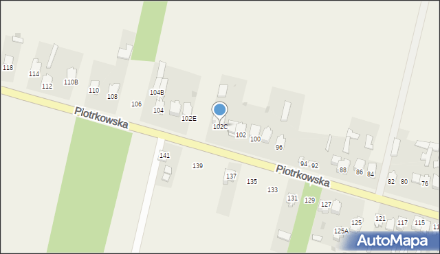 Modliszewice, Piotrkowska, 102C, mapa Modliszewice