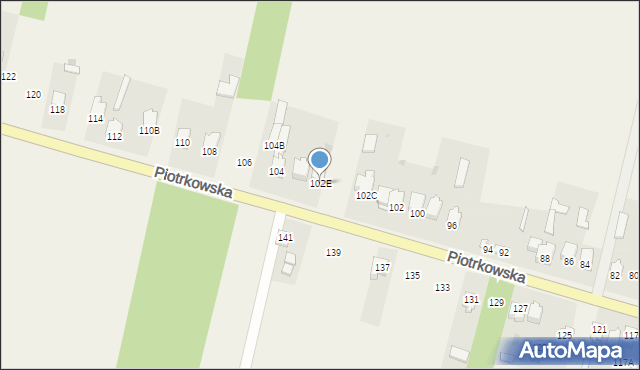 Modliszewice, Piotrkowska, 102E, mapa Modliszewice