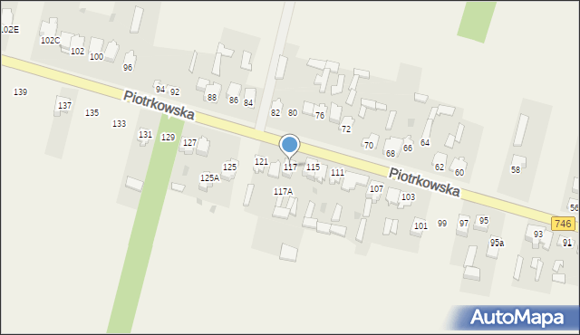 Modliszewice, Piotrkowska, 117, mapa Modliszewice