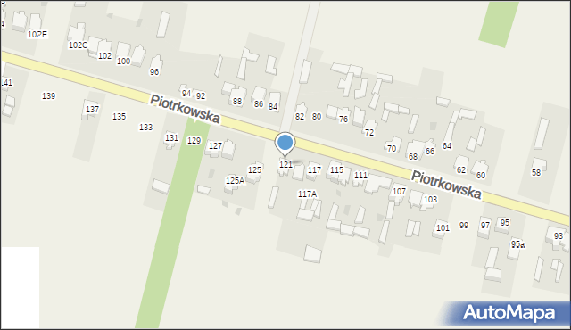 Modliszewice, Piotrkowska, 121, mapa Modliszewice
