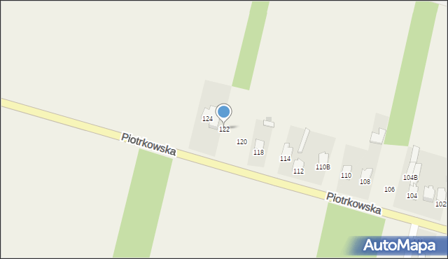 Modliszewice, Piotrkowska, 122, mapa Modliszewice