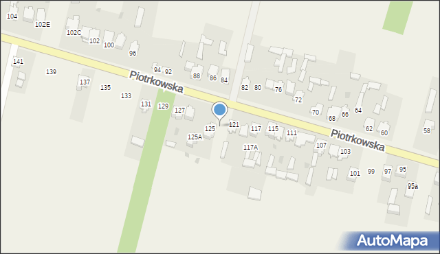 Modliszewice, Piotrkowska, 123, mapa Modliszewice