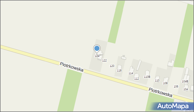 Modliszewice, Piotrkowska, 124, mapa Modliszewice