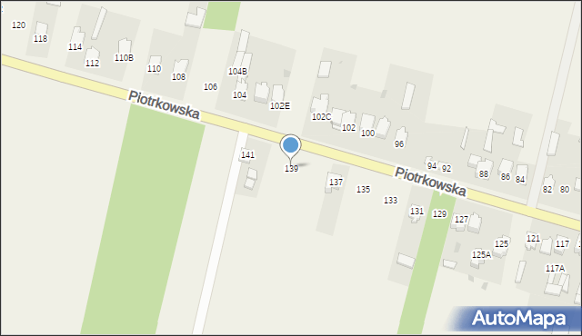 Modliszewice, Piotrkowska, 139, mapa Modliszewice
