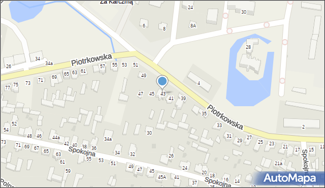 Modliszewice, Piotrkowska, 43, mapa Modliszewice