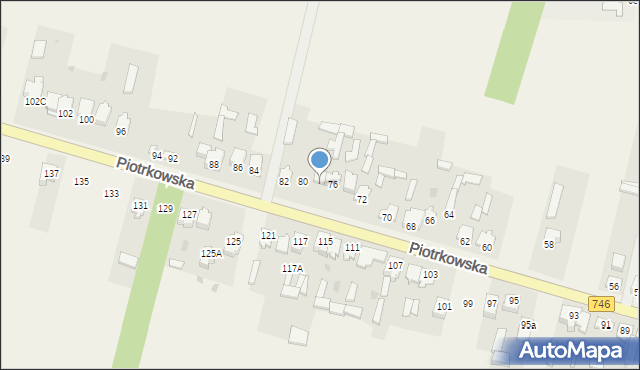 Modliszewice, Piotrkowska, 78, mapa Modliszewice