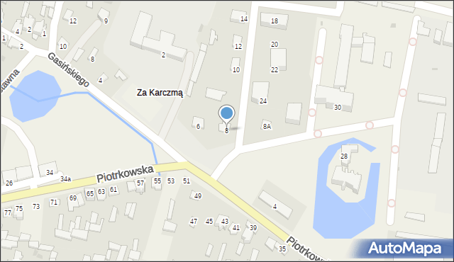 Modliszewice, Piotrkowska, 8, mapa Modliszewice