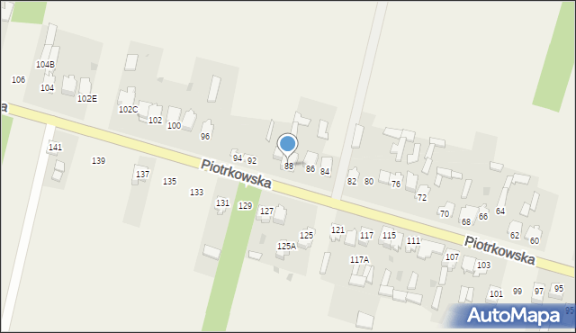 Modliszewice, Piotrkowska, 88, mapa Modliszewice