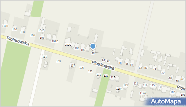 Modliszewice, Piotrkowska, 96, mapa Modliszewice