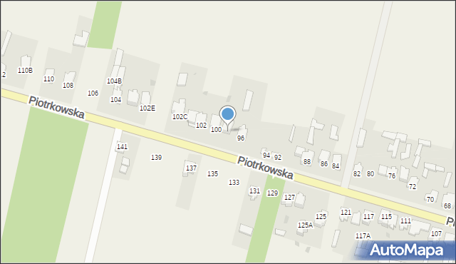 Modliszewice, Piotrkowska, 98, mapa Modliszewice