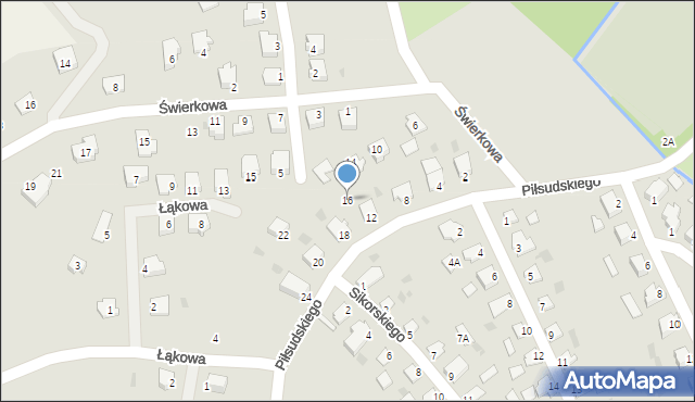 Morąg, Piłsudskiego Józefa, marsz., 16, mapa Morąg