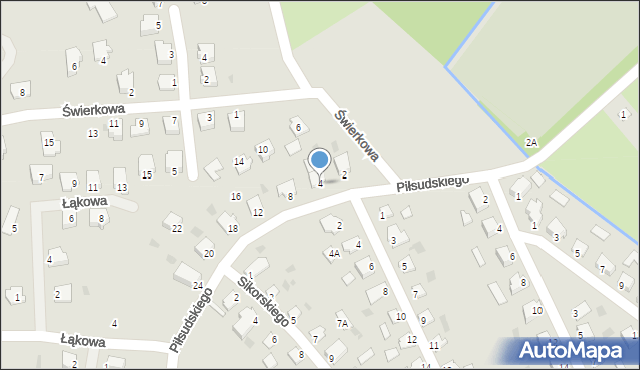 Morąg, Piłsudskiego Józefa, marsz., 4, mapa Morąg