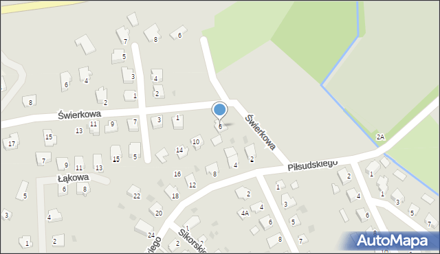 Morąg, Piłsudskiego Józefa, marsz., 6, mapa Morąg