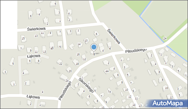 Morąg, Piłsudskiego Józefa, marsz., 8, mapa Morąg