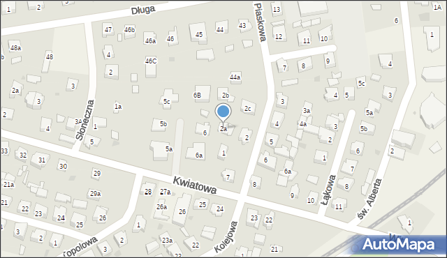 Mosty, Piaskowa, 2a, mapa Mosty