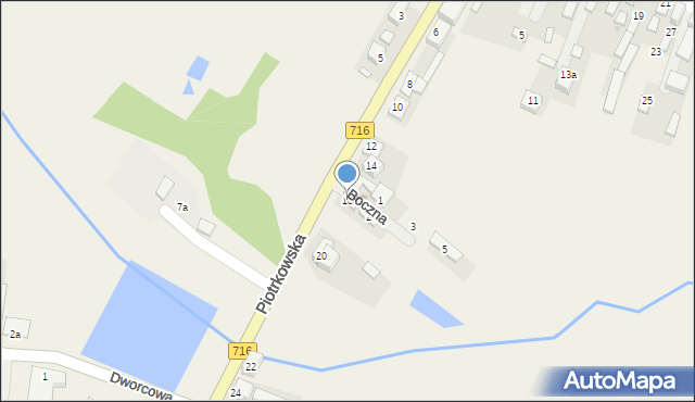 Moszczenica, Piotrkowska, 18, mapa Moszczenica