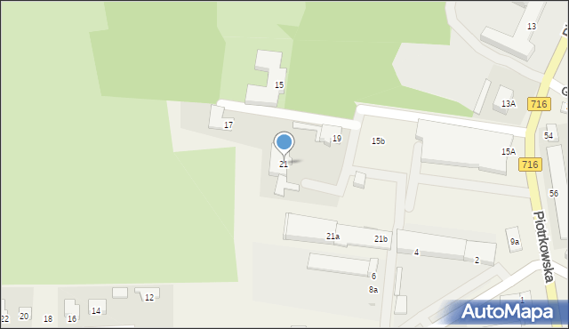 Moszczenica, Piotrkowska, 21, mapa Moszczenica