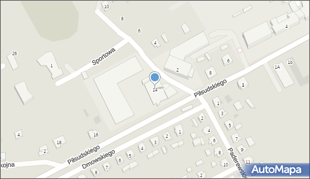 Mrocza, Piłsudskiego Józefa, marsz., 14, mapa Mrocza