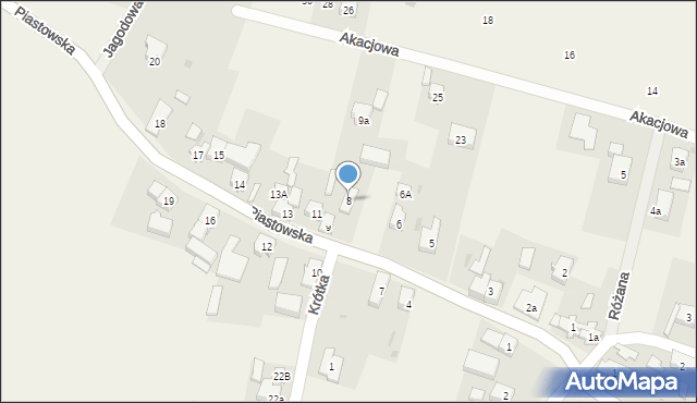 Mrozów, Piastowska, 8, mapa Mrozów