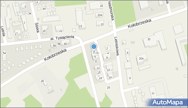 Mrzeżyno, Piratów, 3, mapa Mrzeżyno