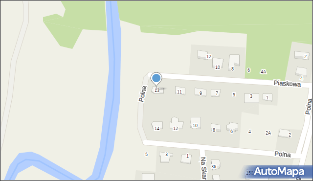 Mszanowo, Piaskowa, 13, mapa Mszanowo