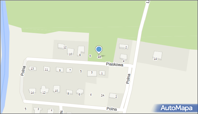 Mszanowo, Piaskowa, 4A, mapa Mszanowo