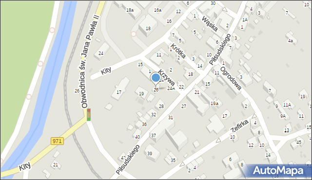 Muszyna, Piłsudskiego Józefa, marsz., 26, mapa Muszyna