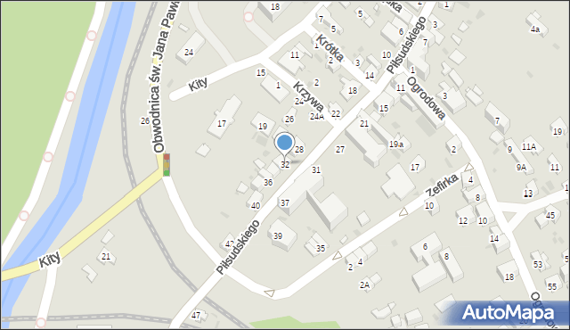 Muszyna, Piłsudskiego Józefa, marsz., 32, mapa Muszyna