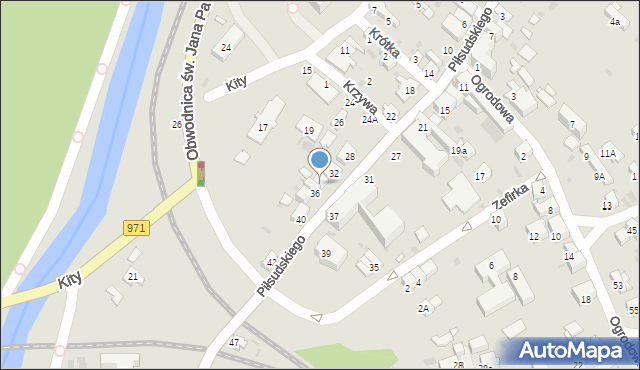 Muszyna, Piłsudskiego Józefa, marsz., 34, mapa Muszyna