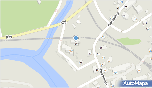 Muszyna, Piłsudskiego Józefa, marsz., 48, mapa Muszyna