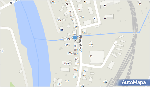 Muszyna, Piłsudskiego Józefa, marsz., 94, mapa Muszyna